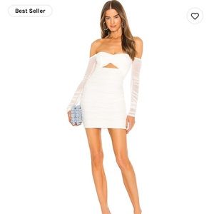 Michael Costello x REVOLVE Paola Mini Dress - White BNWT